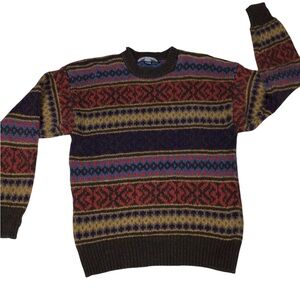 Vintage Thornton Bay Men's Cotton Multicolor Patterned Sweater